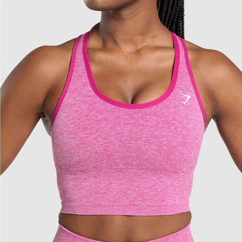 Gymshark Heathered Pink Sports Bra